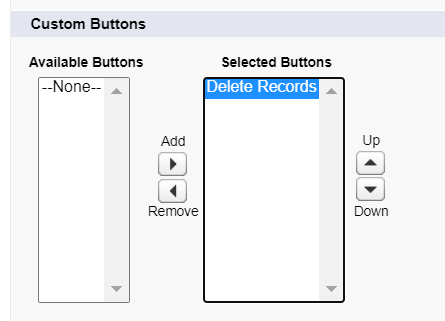selected buttons