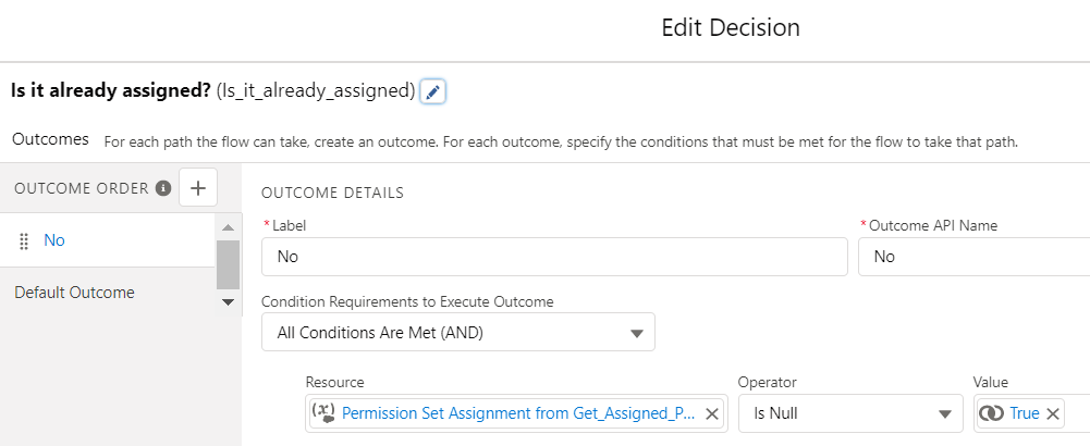 decision to check if it is already assigned