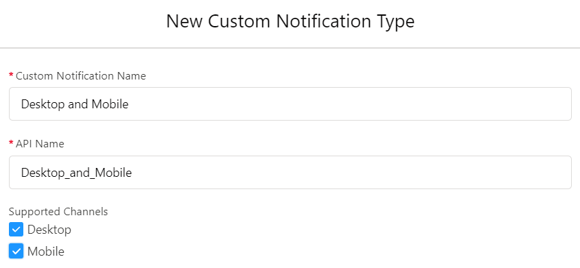 creating a new notification type for sending custom notifications