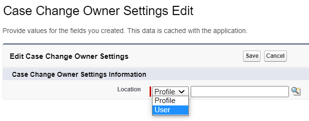 adding a user or profile to custom settings