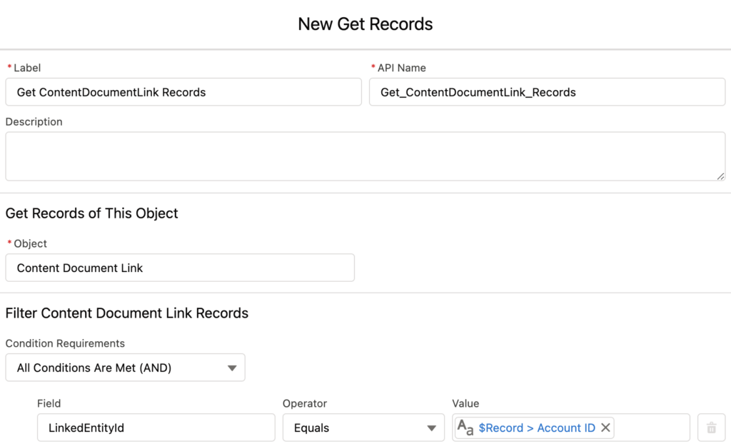 Perform get to bring contentdocumentlink records.