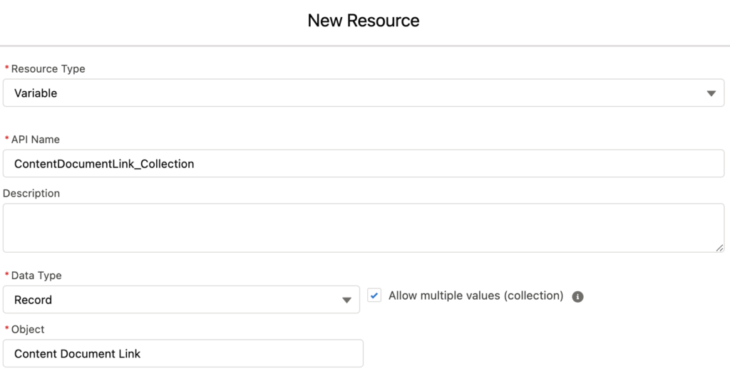 Create a new record collection variable.