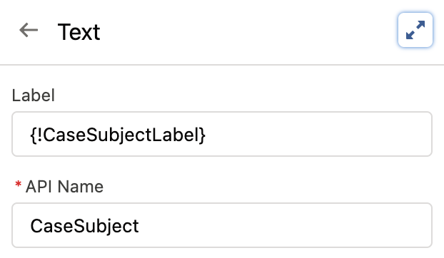 Case subject label using a resource