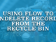 Using Flow to Undelete Records From the Recycle Bin