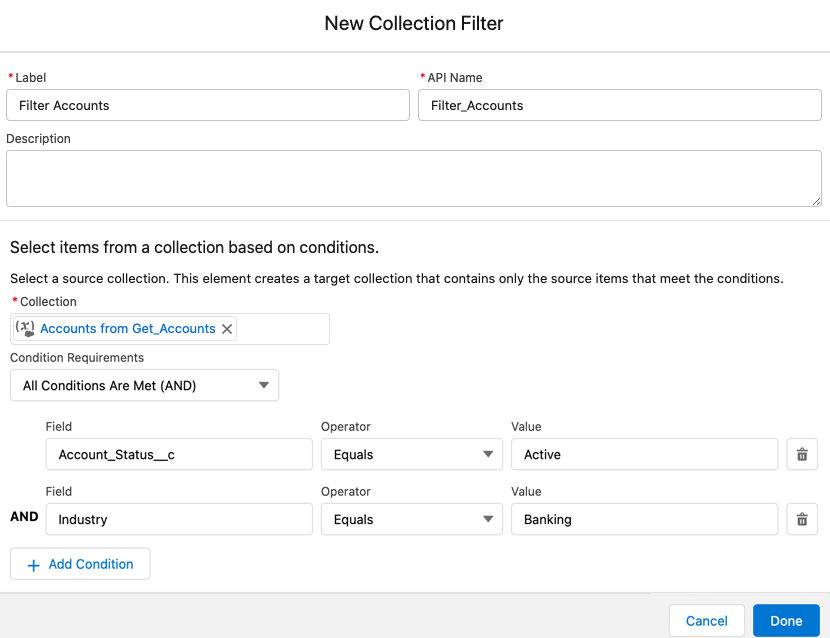 collection filter element