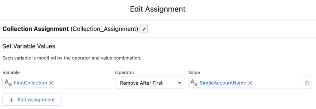 Assignment Operators: Remove After First Operator