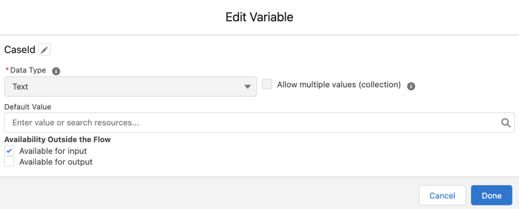 Variable - Available for Input