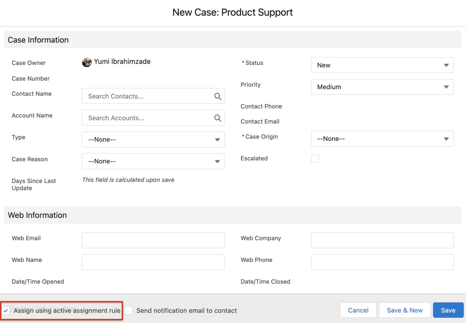 run case assignment rules from flow salesforce