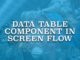 Data Table Component in Screen Flow