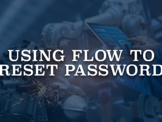 Using Flow to Reset Password