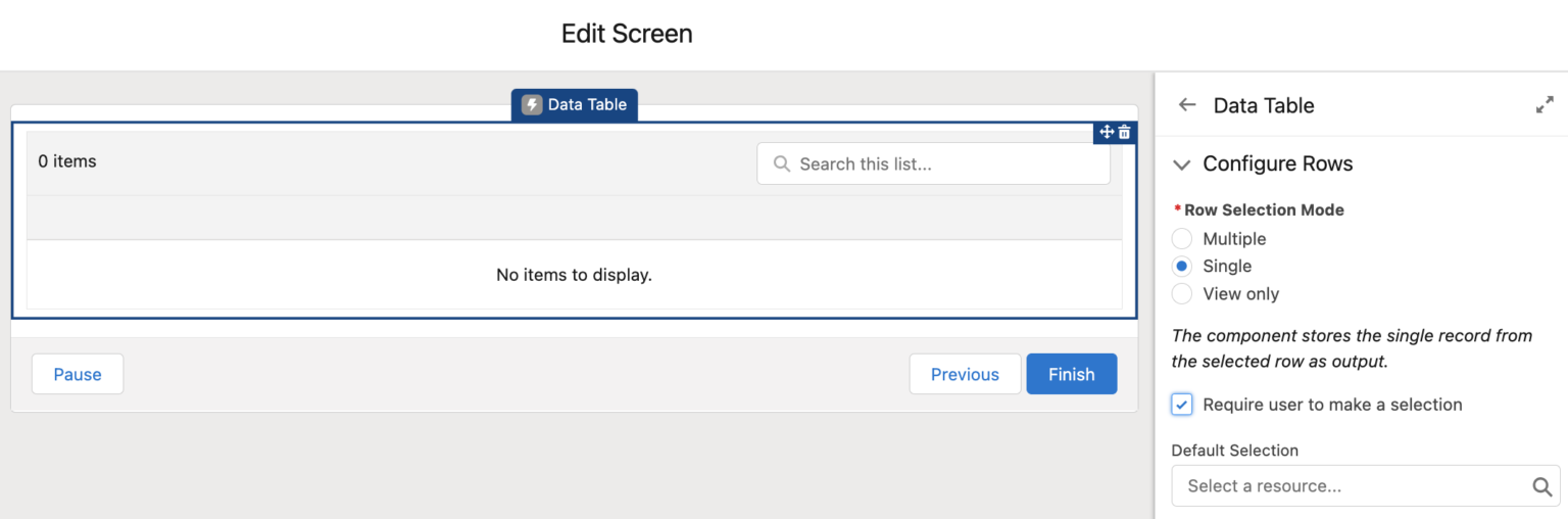 Data Table Component in Screen Flow - Salesforce Time