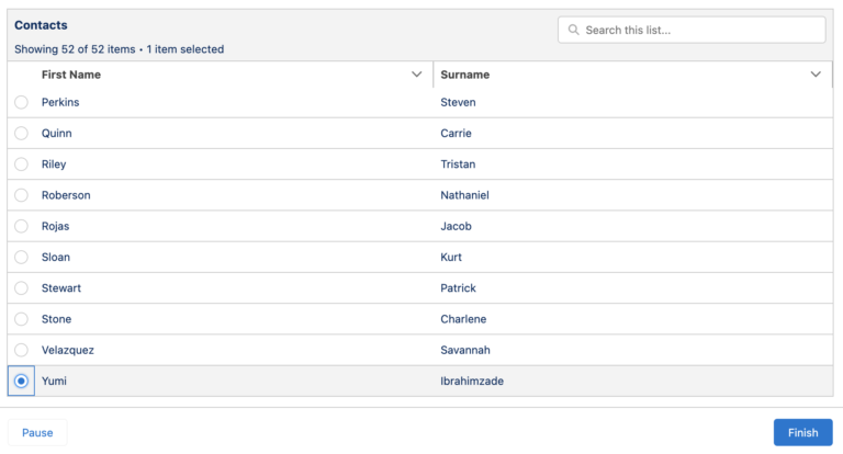 Data Table Component in Screen Flow - Salesforce Time