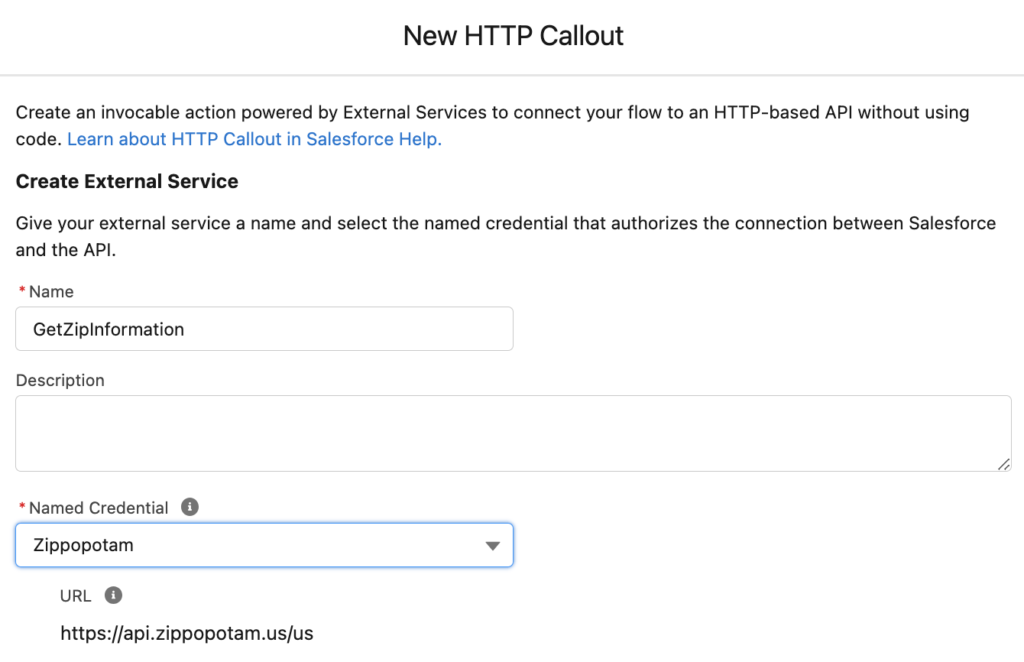 Create new HTTP Callout