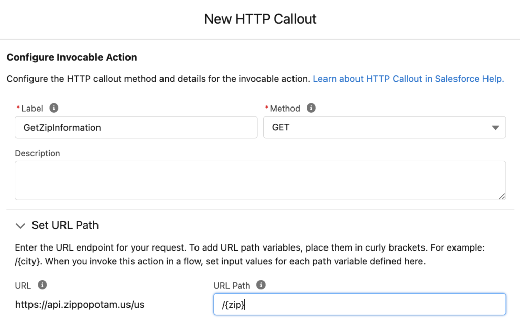 HTTP Callout Configuration