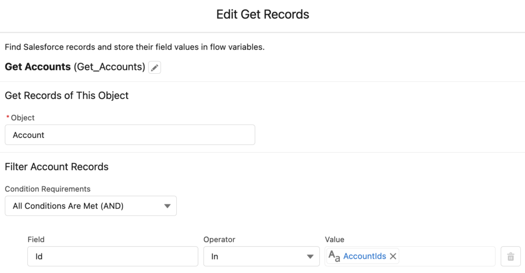 FlowFest V5 - Challenge 1 - Get Account Records