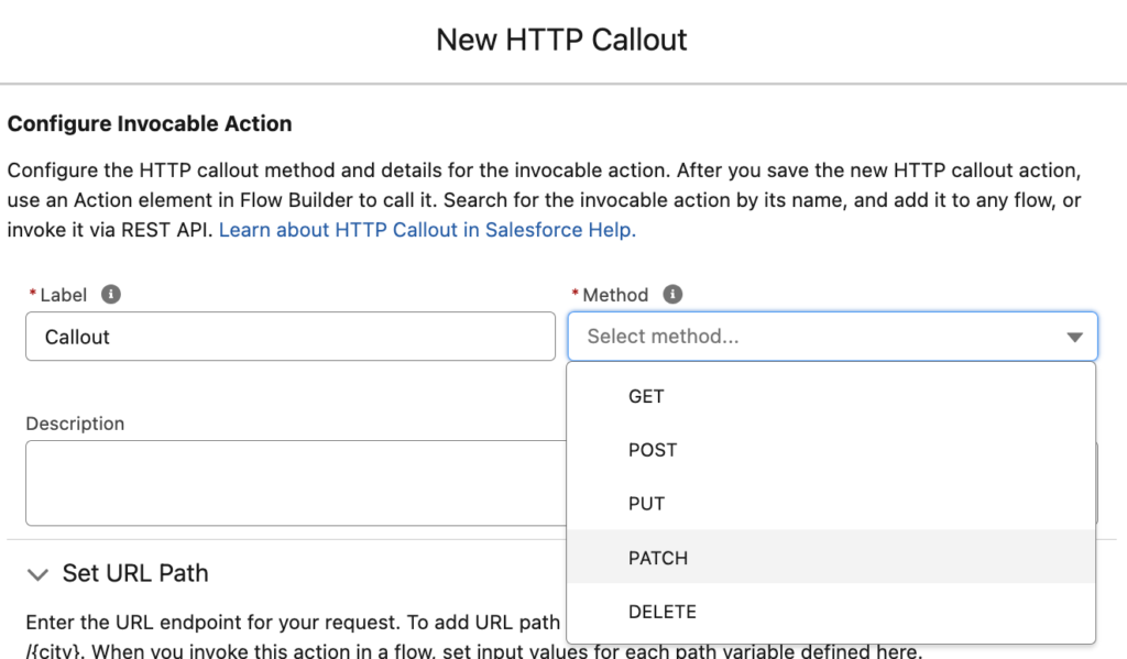 HTTP Callout Action Supports More Methods