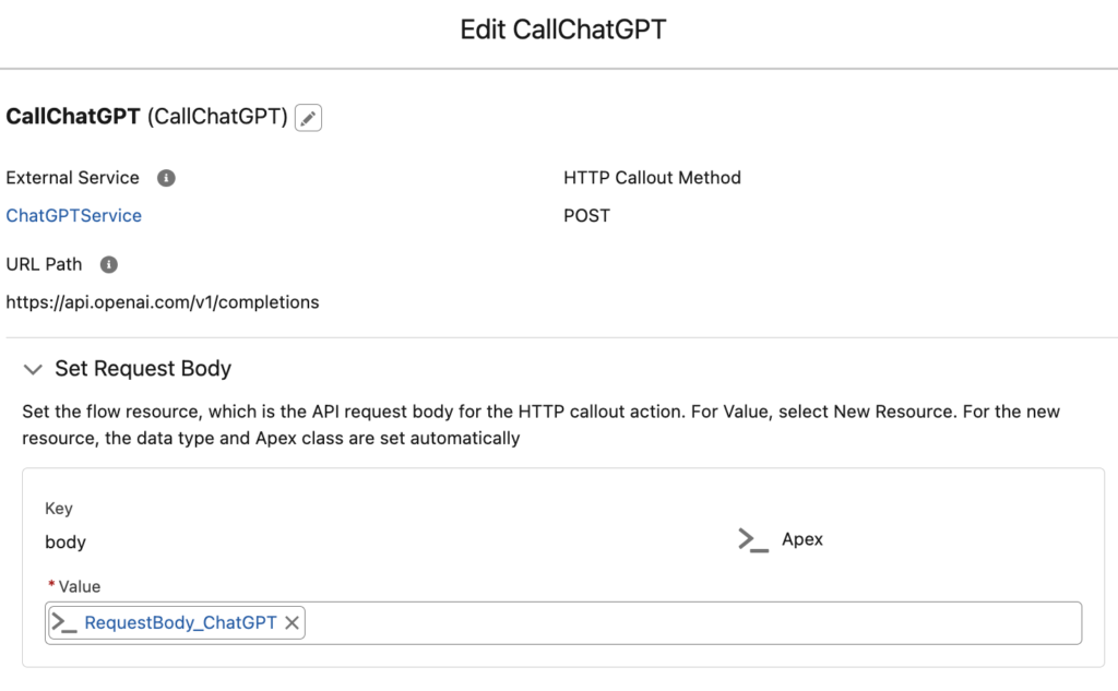 Invocable Action to Integrate ChatGPT with Salesforce