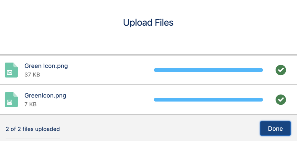 Upload Files Popup