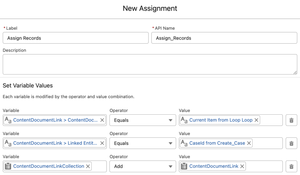 Assign Content Document Link Variable