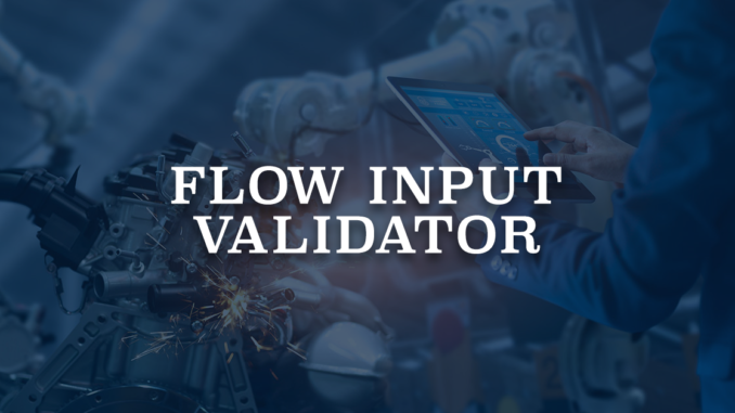 Flow Input Validator