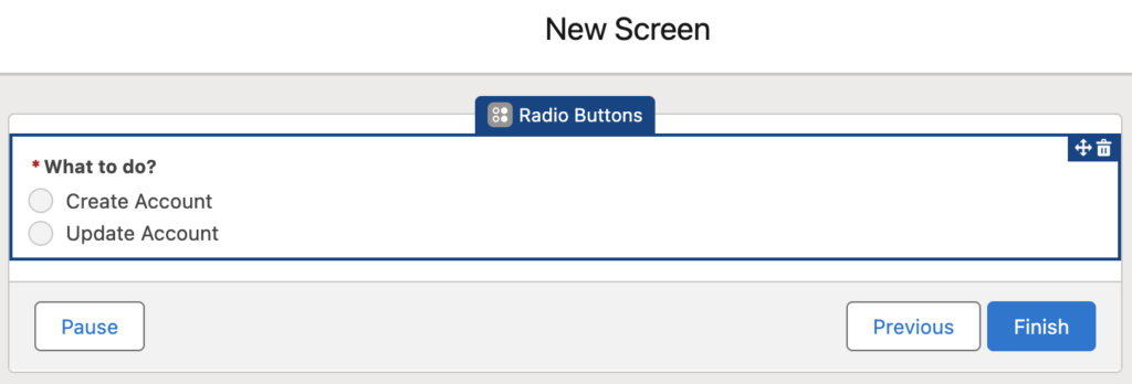 Radio Button with Choices