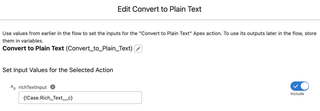 Convert to Plain Text Action
