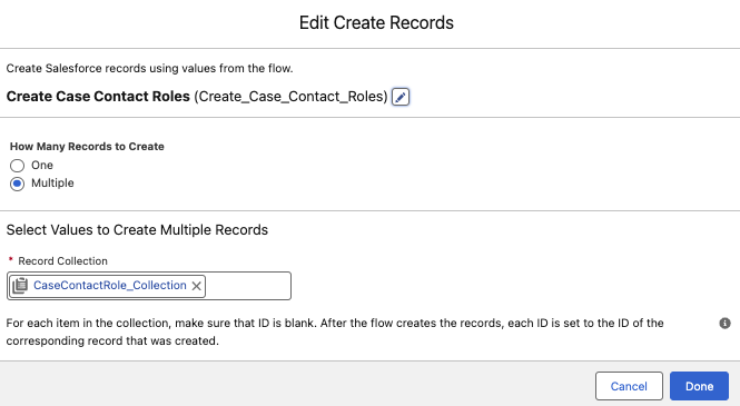 Create Multiple Records