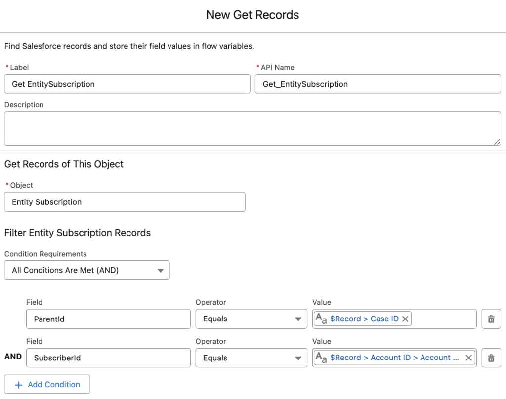 Get Entity Subscription Record