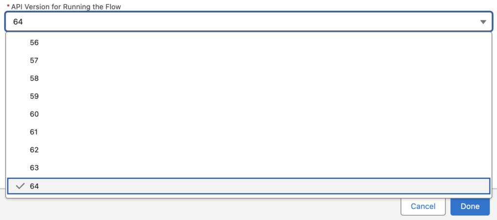How to change the API version of the Flow