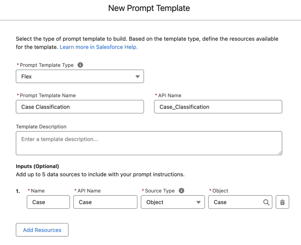 Create a new Prompt Template