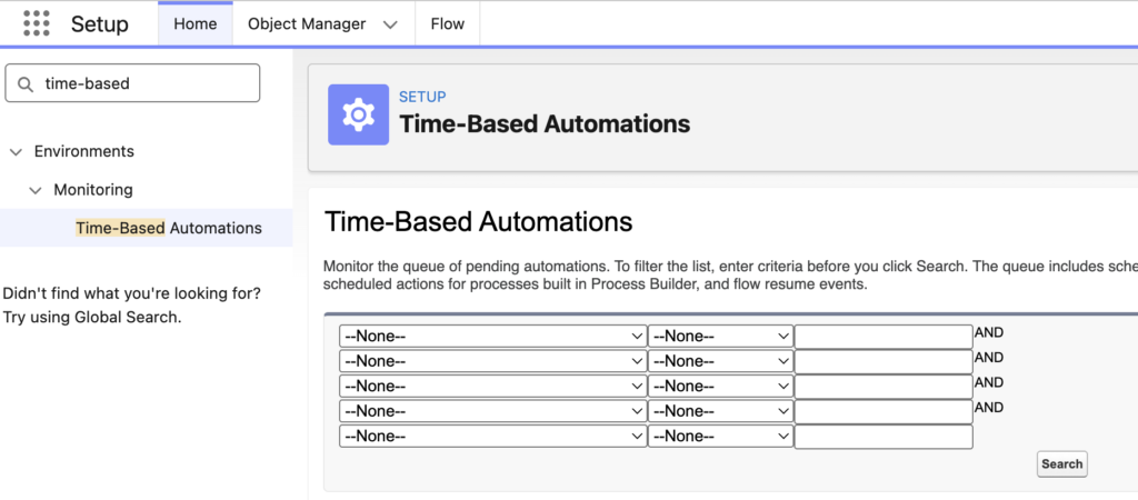 Winter '26 Release - Time-Based Automations Page