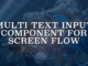 Multi Text Input Component for Screen Flow