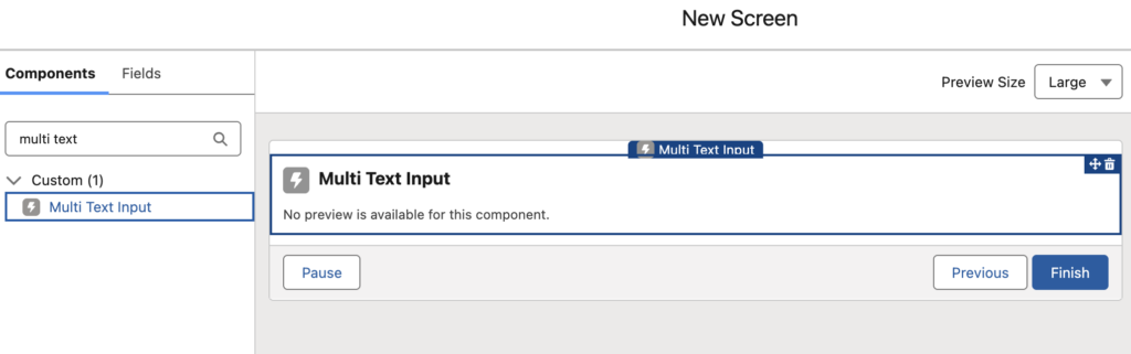 Adding the Multi Text Input Component