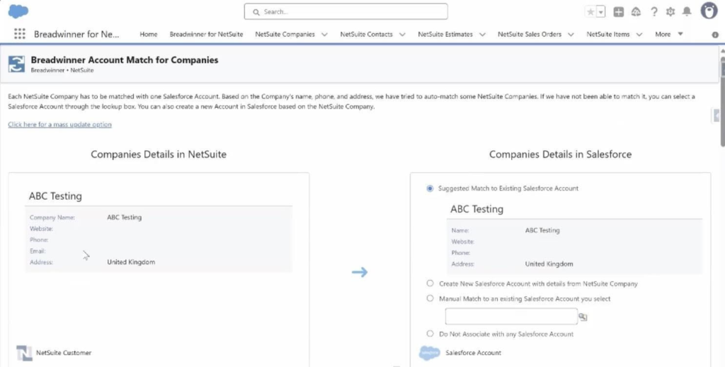 Breadwinner Account Match for Companies