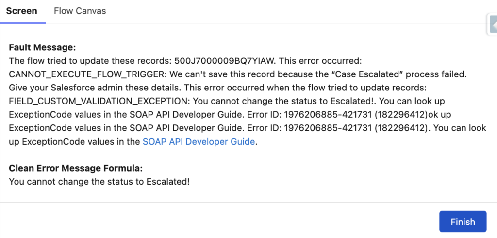 Displaying clean error messages in Flow
