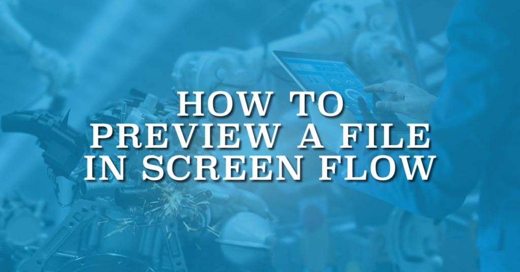 How to Preview a File in Screen Flow