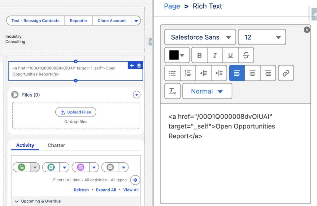 HTML Code on Lightning Page