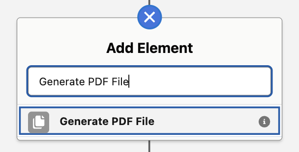 Generate PDF File Action