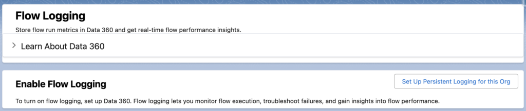 Set Up Persistent Logging for the Org
