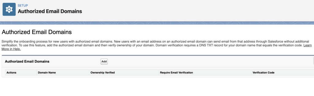 Manage Authorized Email Domains for Email Domain Verification