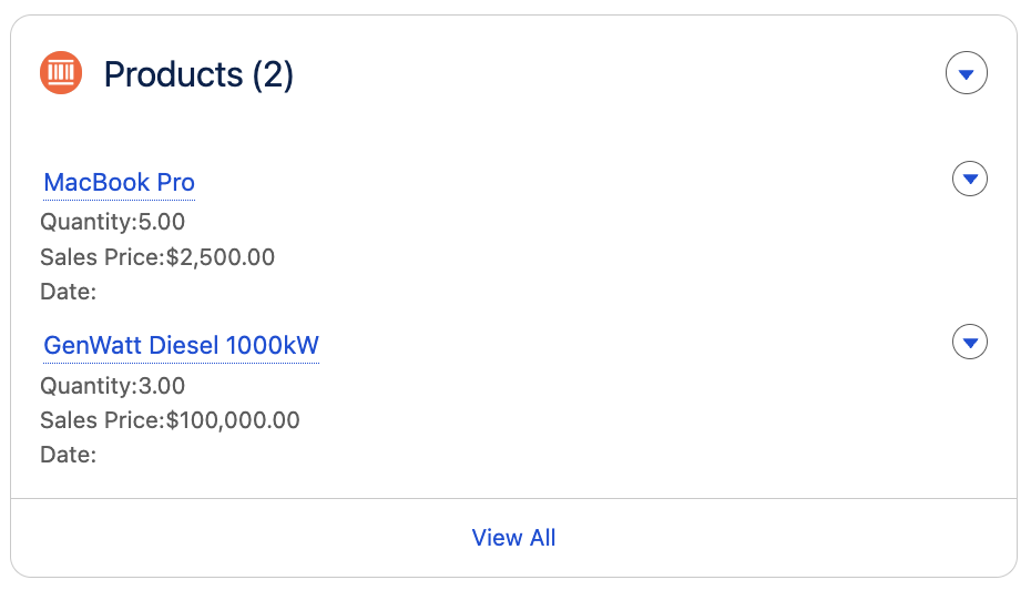 Opportunity Line Items