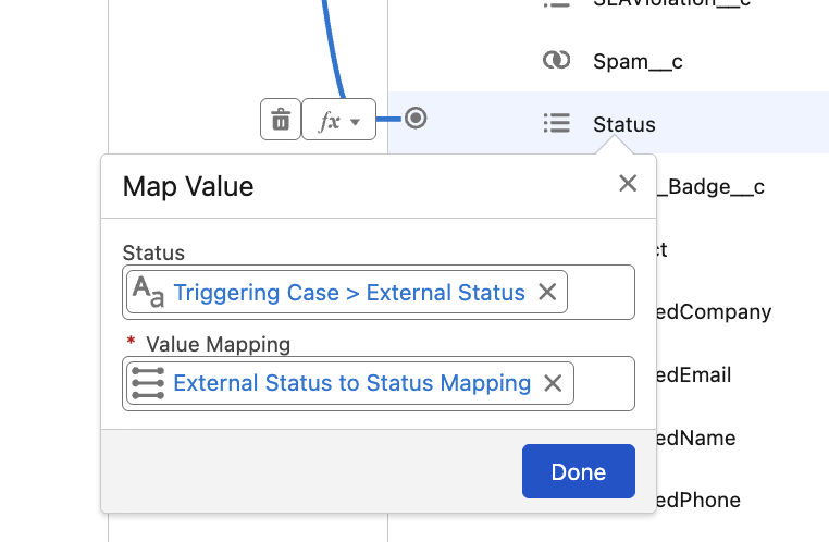 Status Mapping in Transform Element