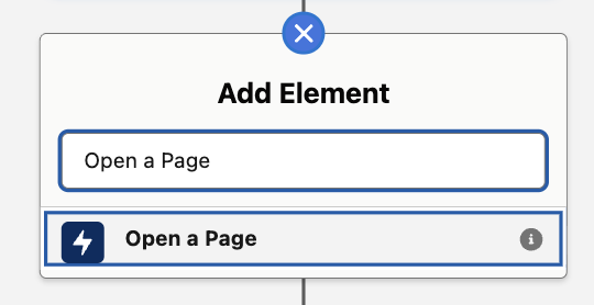 Open a Page Action