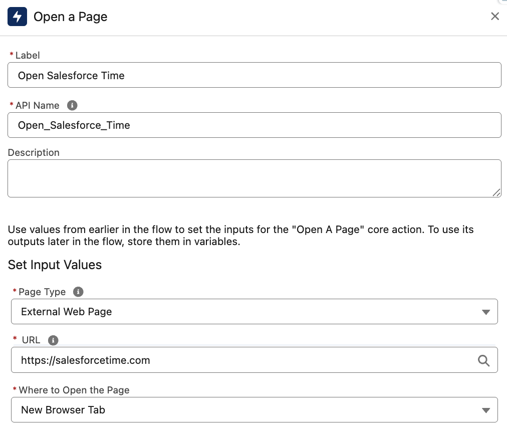 Open an External Web Page