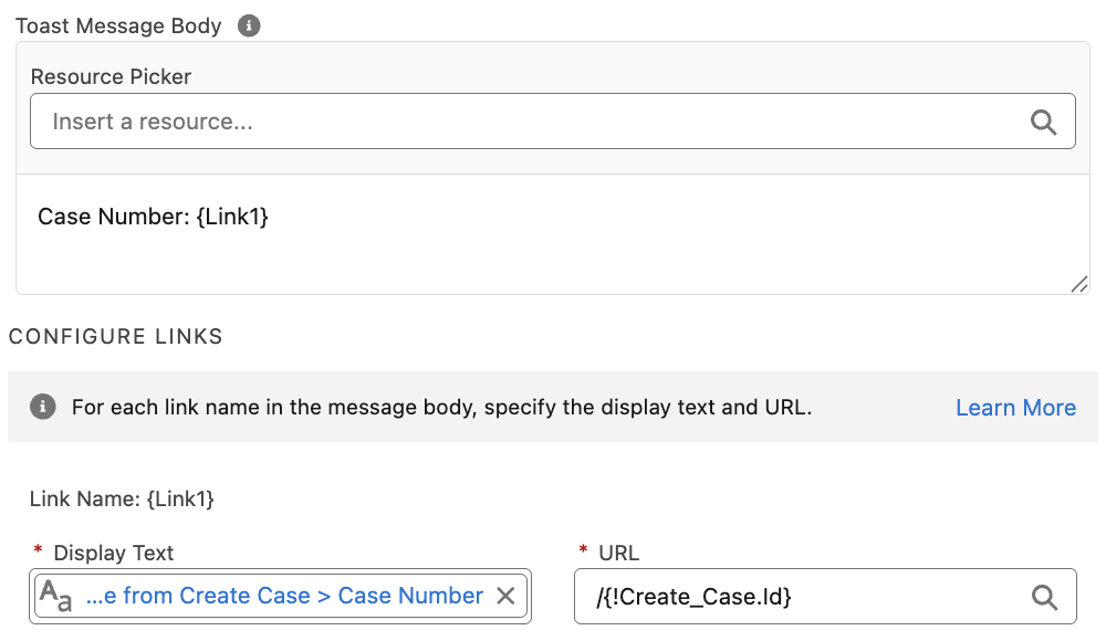 Link Configuration