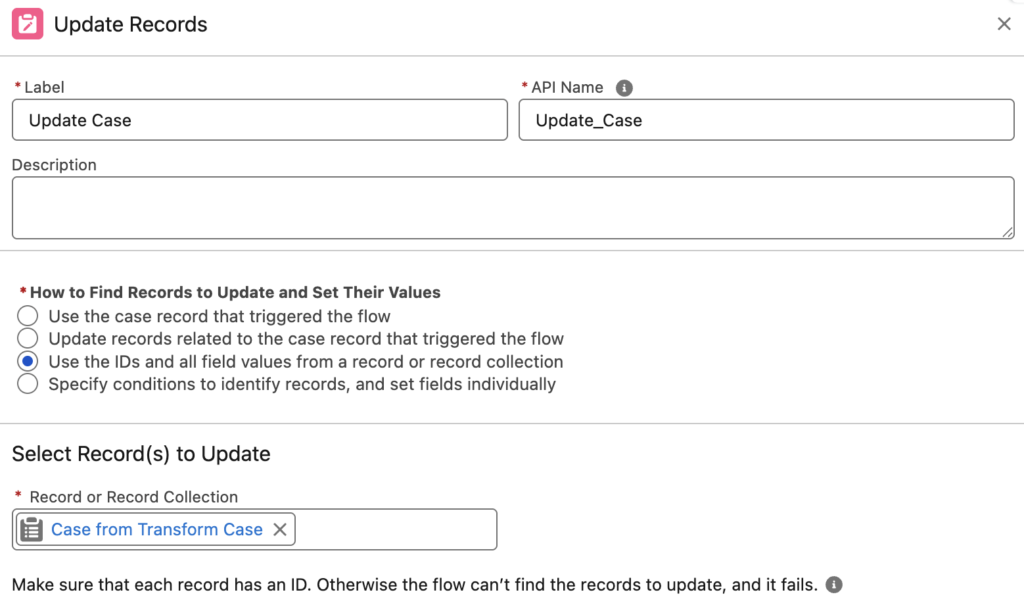 Update Case Record