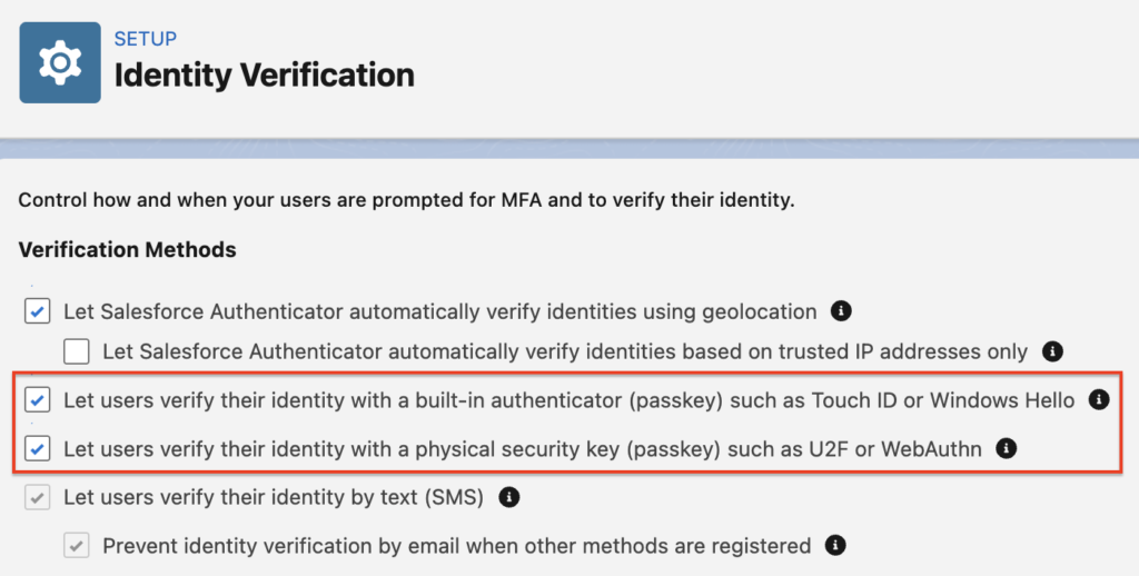 Enable Phishing-Resistant Verification Methods