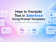 How to Translate Text in Salesforce Using Prompt Templates