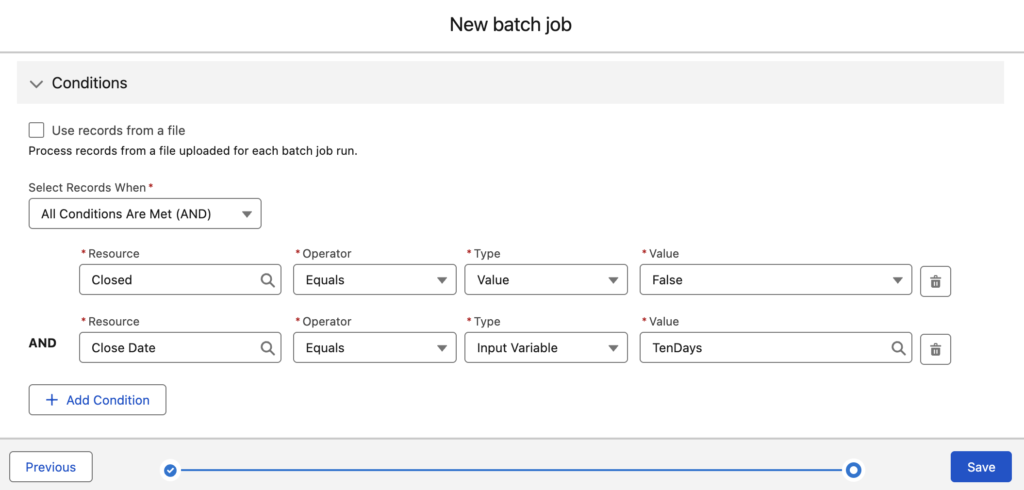 Batch Management - Job Conditions