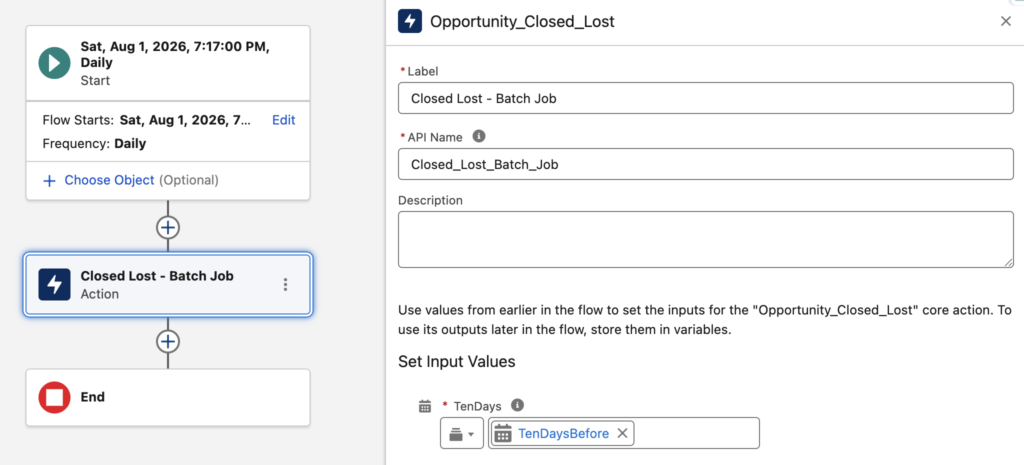 Schedule-Triggered Flow to Run the Batch Job